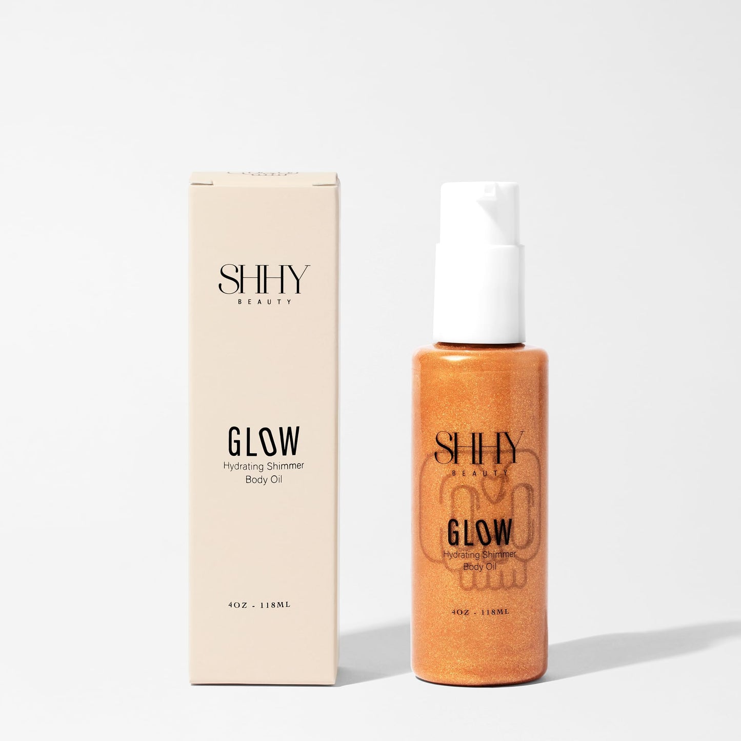 SHHY BEAUTY GLOW Hydrating Shimmer Body Oil for Radiant Skin, Shimmer and hydration for all day Glow.