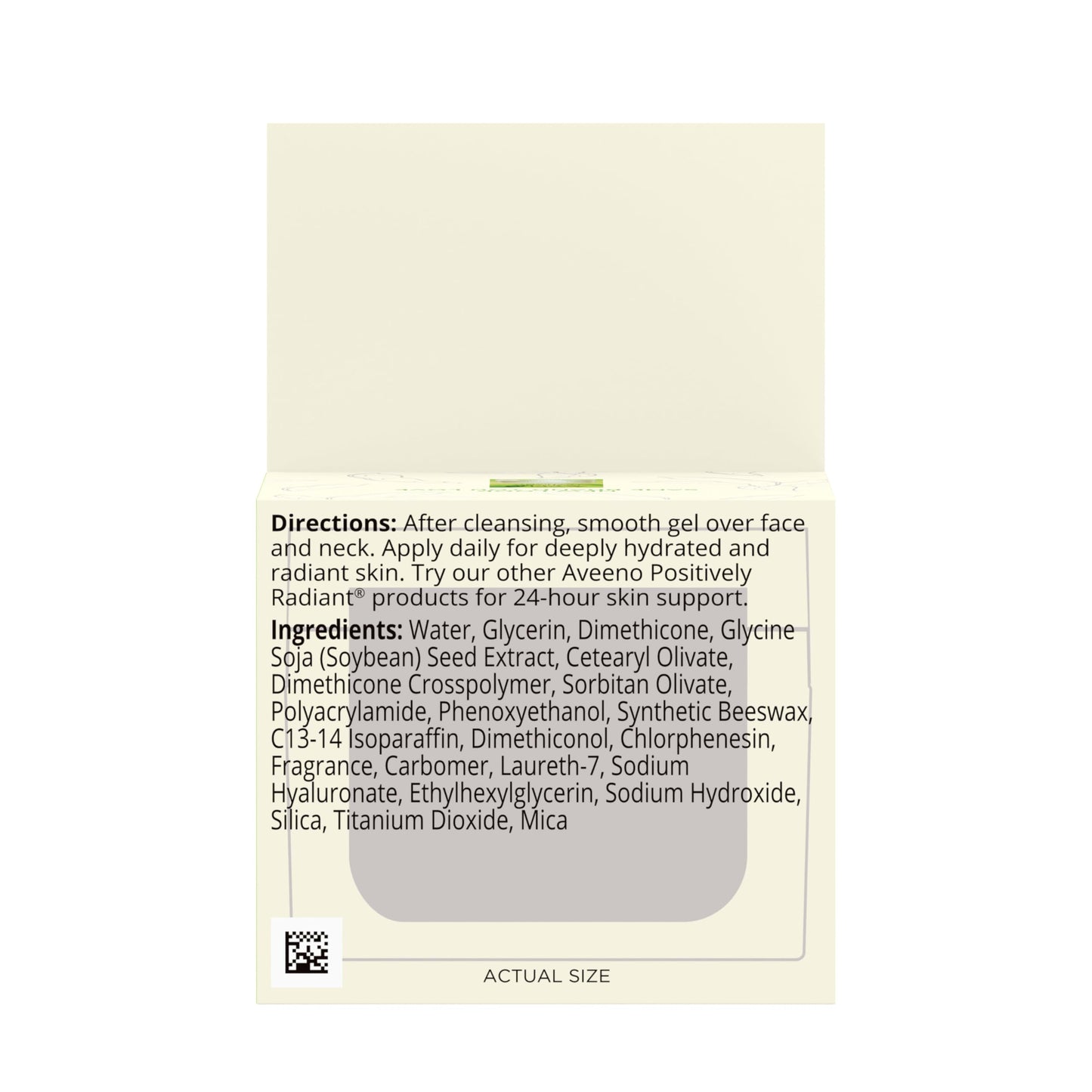 Aveeno Positively Radiant Daily Gel Moisturizer, 1.7oz – Hydrating Face Cream with Hyaluronic Acid & Soy to Brighten & Even Tone