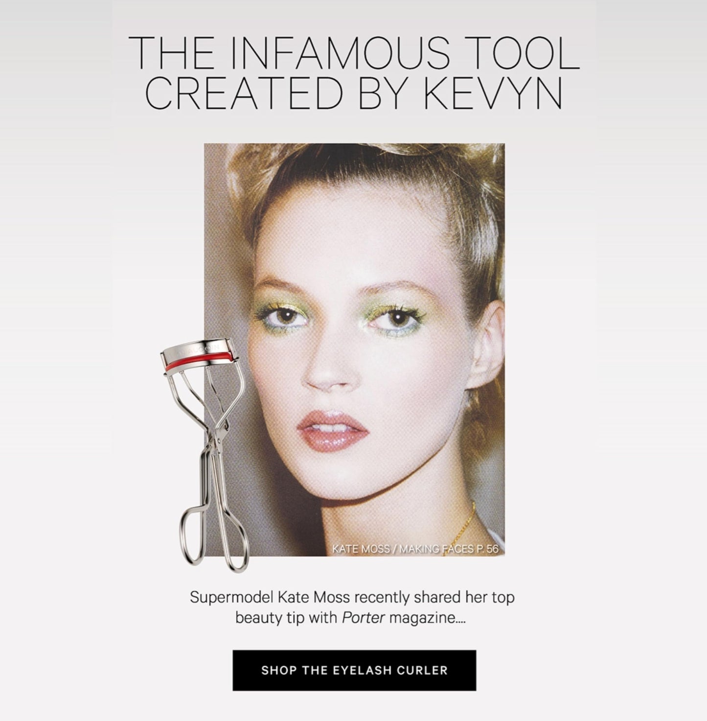 Kevyn Aucoin The Eyelash Curler: Easy use. Long-lasting curl of lashes effect. Wide opening. Stainless steel with two red lash cushions. Pro makeup
