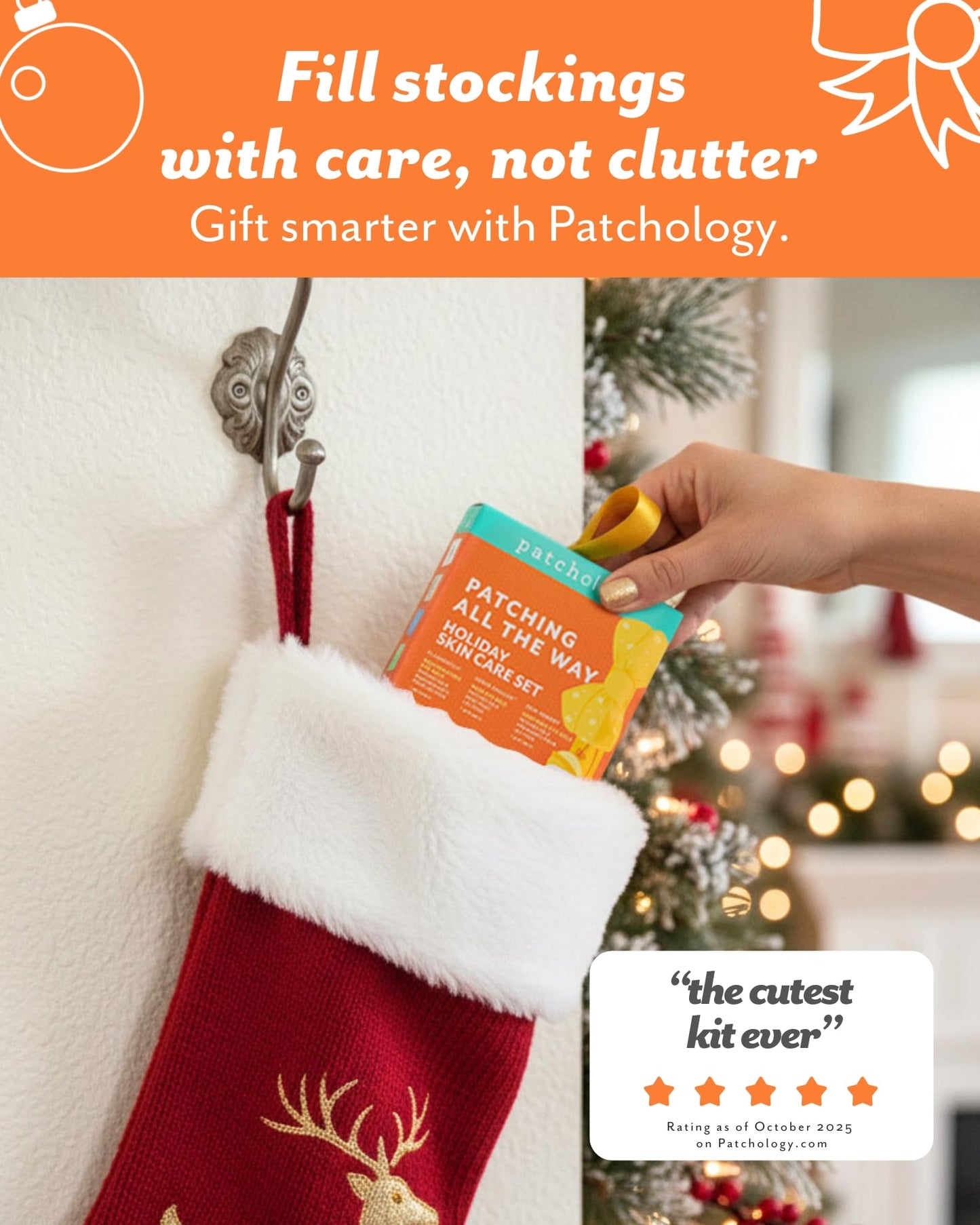 Patchology Patching All The Way Gift Set - Hydrating Under Eye Masks with Collagen, Retinol, Hyaluronic Acid - Christmas Gift & Beauty Stocking