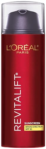 L'Oreal Paris Revitalift Triple Power Anti-Aging Broad Spectrum SPF 30 Sunscreen, Pro Retinol, Hyaluronic Acid & Vitamin C Lotion, Reduces Wrinkles