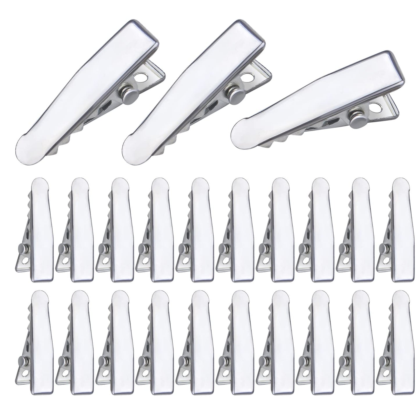 100pcs Alligator Duckbill Hair Clips Metal Single Prong Hair Clip Hairpins Teeth Bows Professional Sectioning Clips DIY Hair Accessories for Women