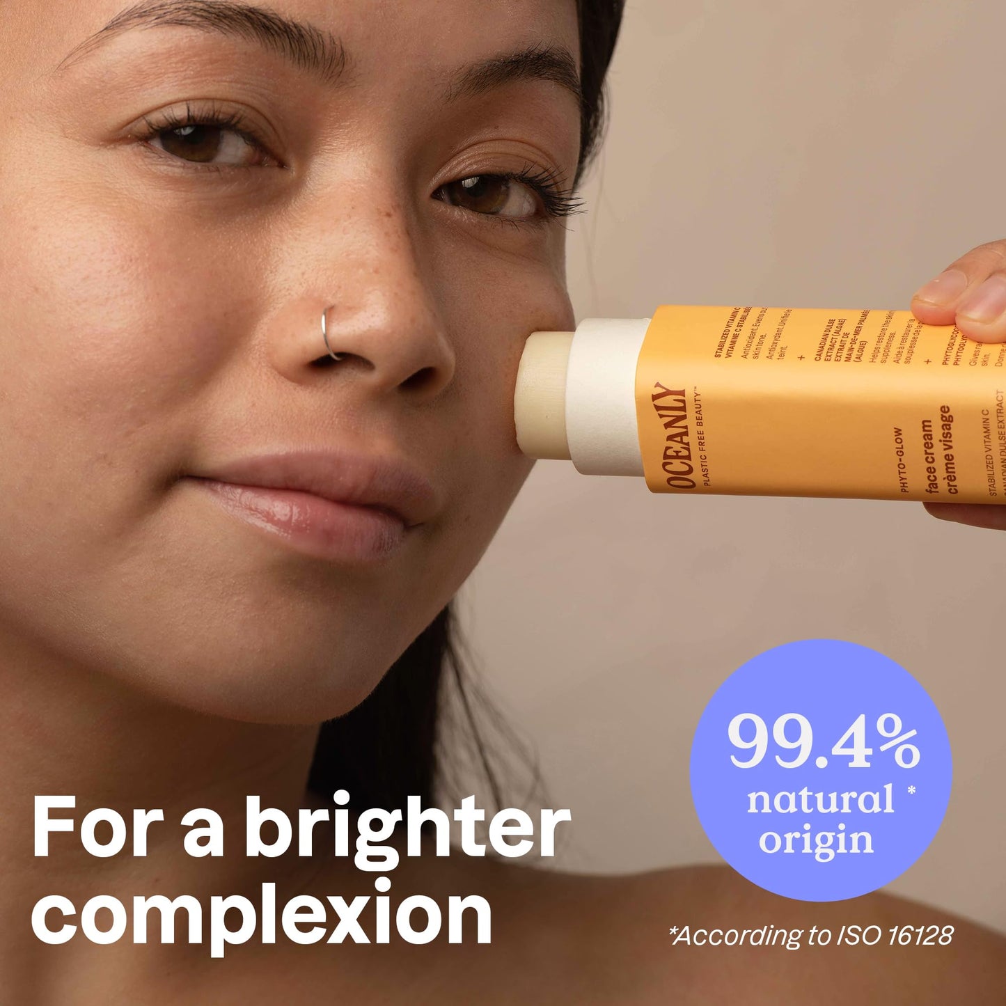ATTITUDE Oceanly Face Cream Bar, EWG Verified, Plastic-free, Plant and Mineral-Based Ingredients, Vegan and Cruelty-free Beauty Products, PHYTO GLOW