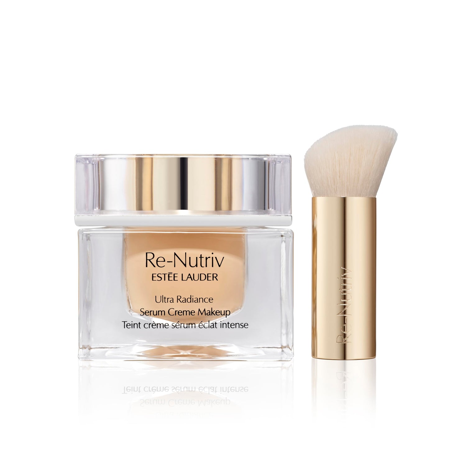 Estée Lauder Re-Nutriv Ultra Radiance Serum Creme Makeup | Luxury Foundation with Hyaluronic Acid | 12-Hour Wear & Hydration, 1W0 Warm Porcelain, 1 Fl