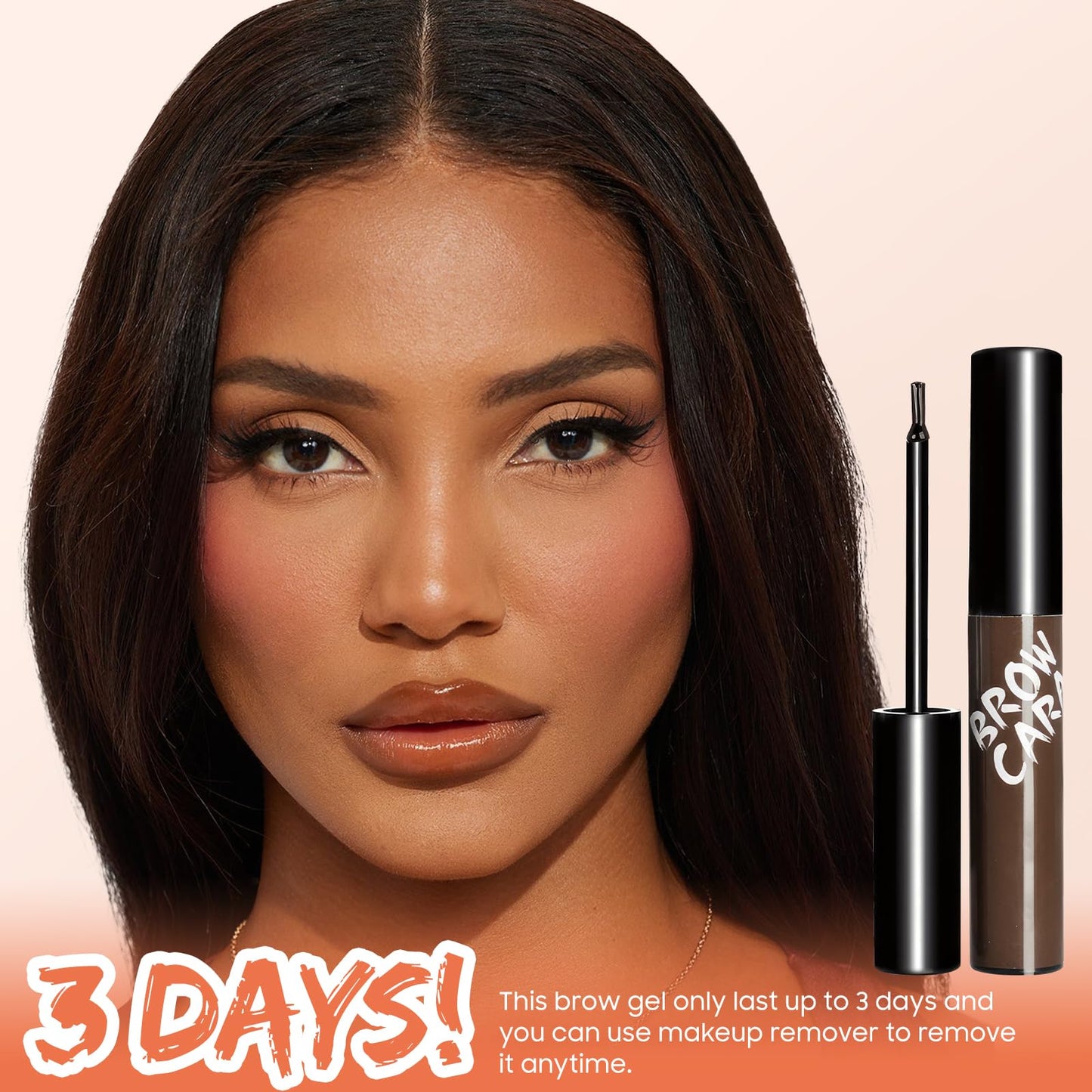 Anguishil Tattoo Peel Off Eyebrow Gel Tint - Brow Gel With Eyebrow Stencils, Long-lasting Waterproof Transfer-proof Eye Brow Tinting Kit For Fuller…