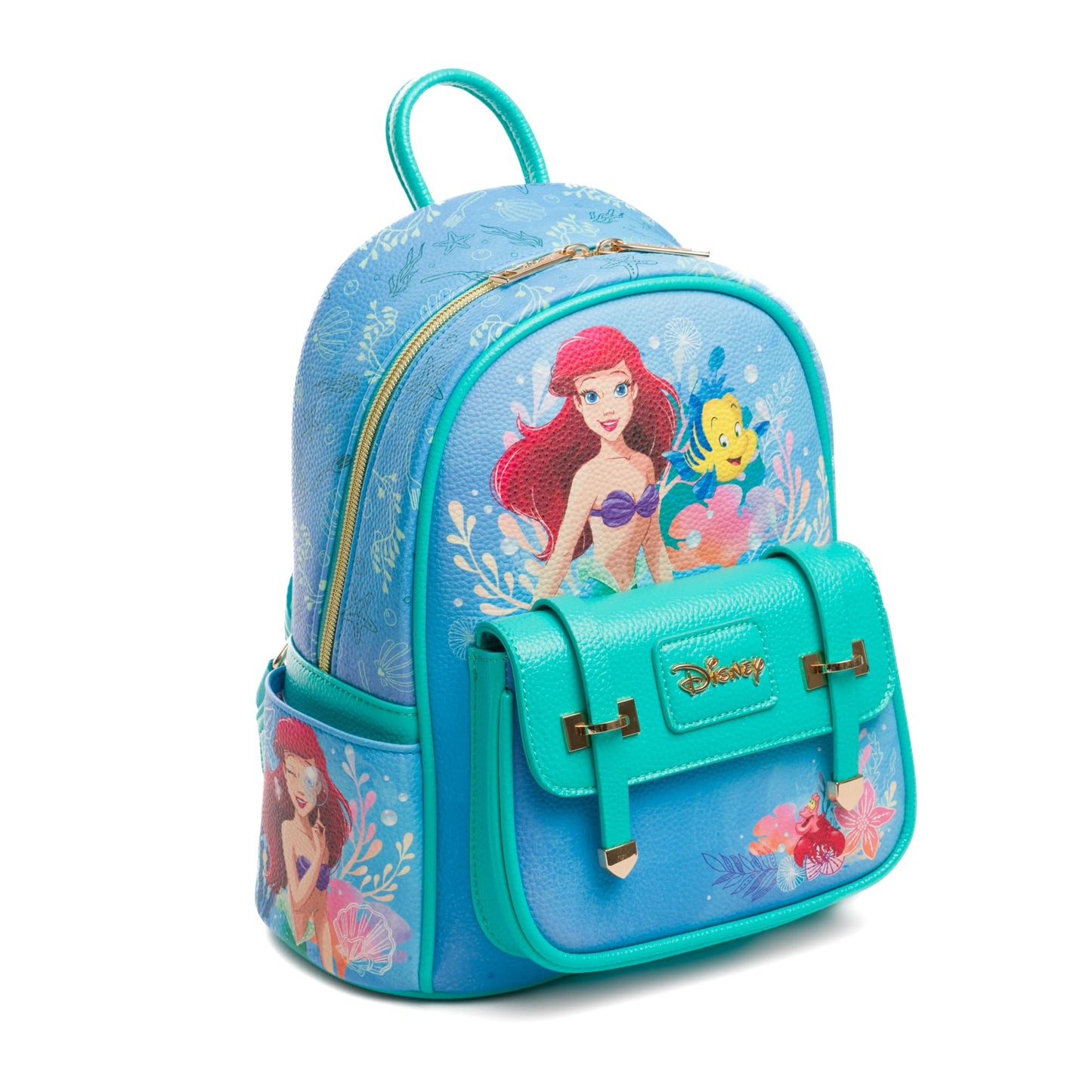 Wondapop Disney The Little Mermaid Ariel 11" Vegan Leather Mini Backpack