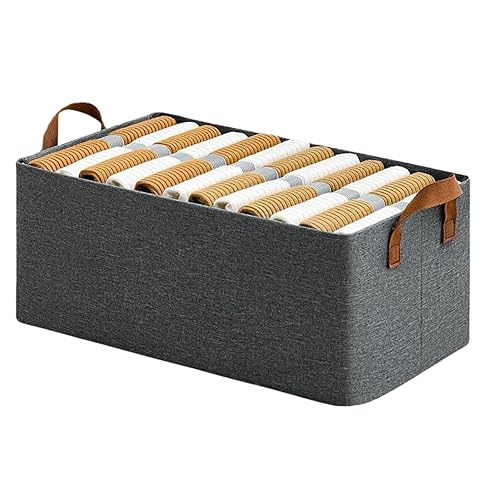 Stomaroy collapsible Fabric Storage Cubes Organizer with Handles, Rectangle Storage Baskets for Clothing Fabric Storage Box with Handles Shelf Basket…