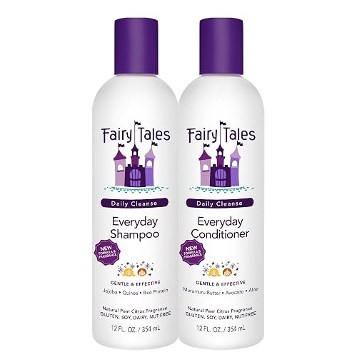 Fairy Tales Daily Cleanse Kids Shampoo and Conditioner | Sulfate Free and Dye Free for Girls and Boys | Natural Ingredients for Kids Skin, Tangle-Free