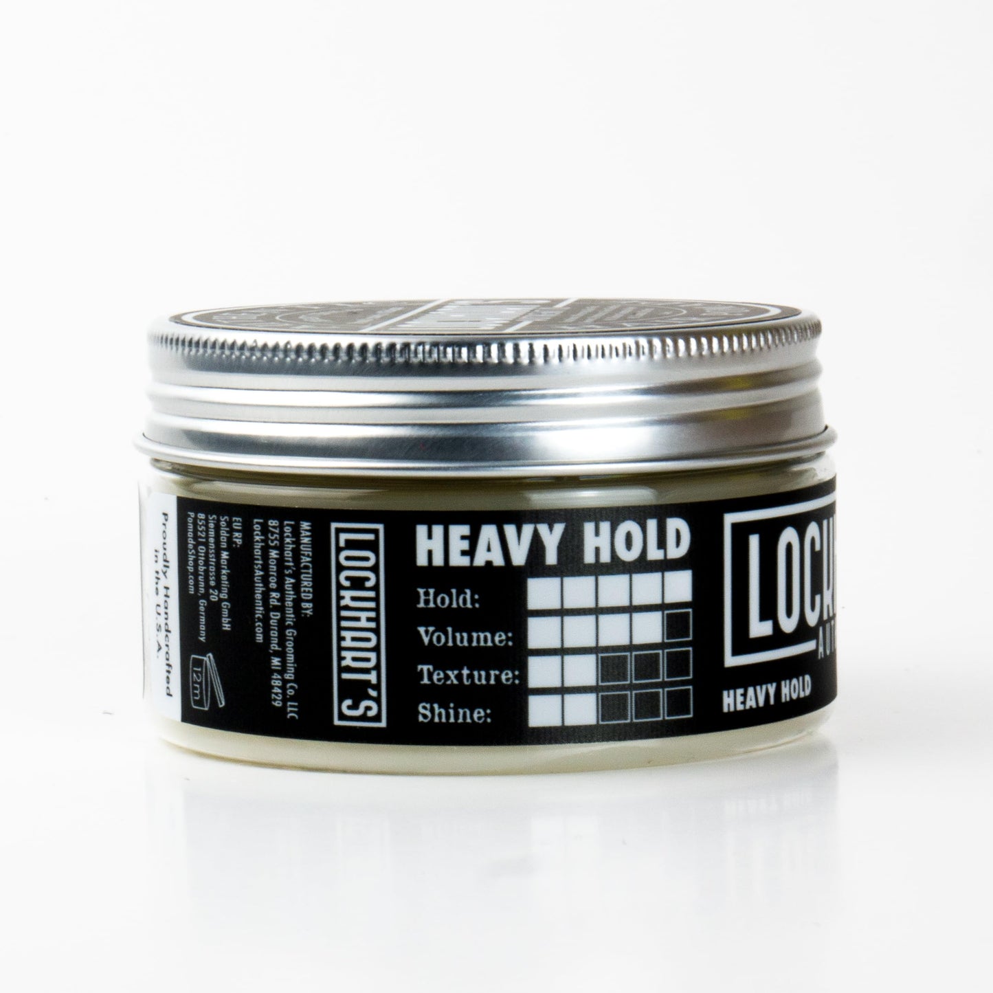 Lockhart’s Heavy Hold - Handcrafted Pomades for Men - World's Strongest Oil Based Pomade - Humidity & Sweat Proof - Low Shine, Heaviest Hold - Coco