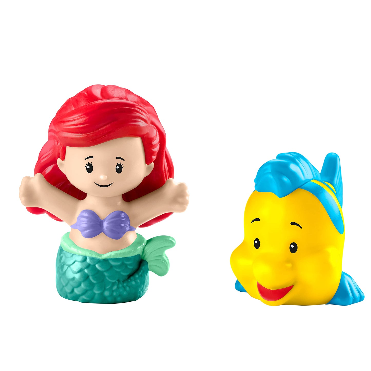 Fisher-Price Little People Toddler Toy Disney Princess Ariel's Light-Up Sea Carriage Musical Vehicle with 2 Figures for Ages 18+ Months