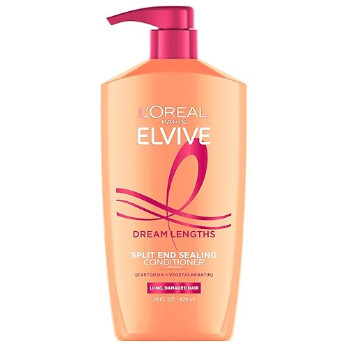 L'Oreal Paris Elvive Dream Lengths Super Detangling Conditioner With Fine Castor Oil and Vitamins B3 and B5 for Long, Damaged Hair, Instantly