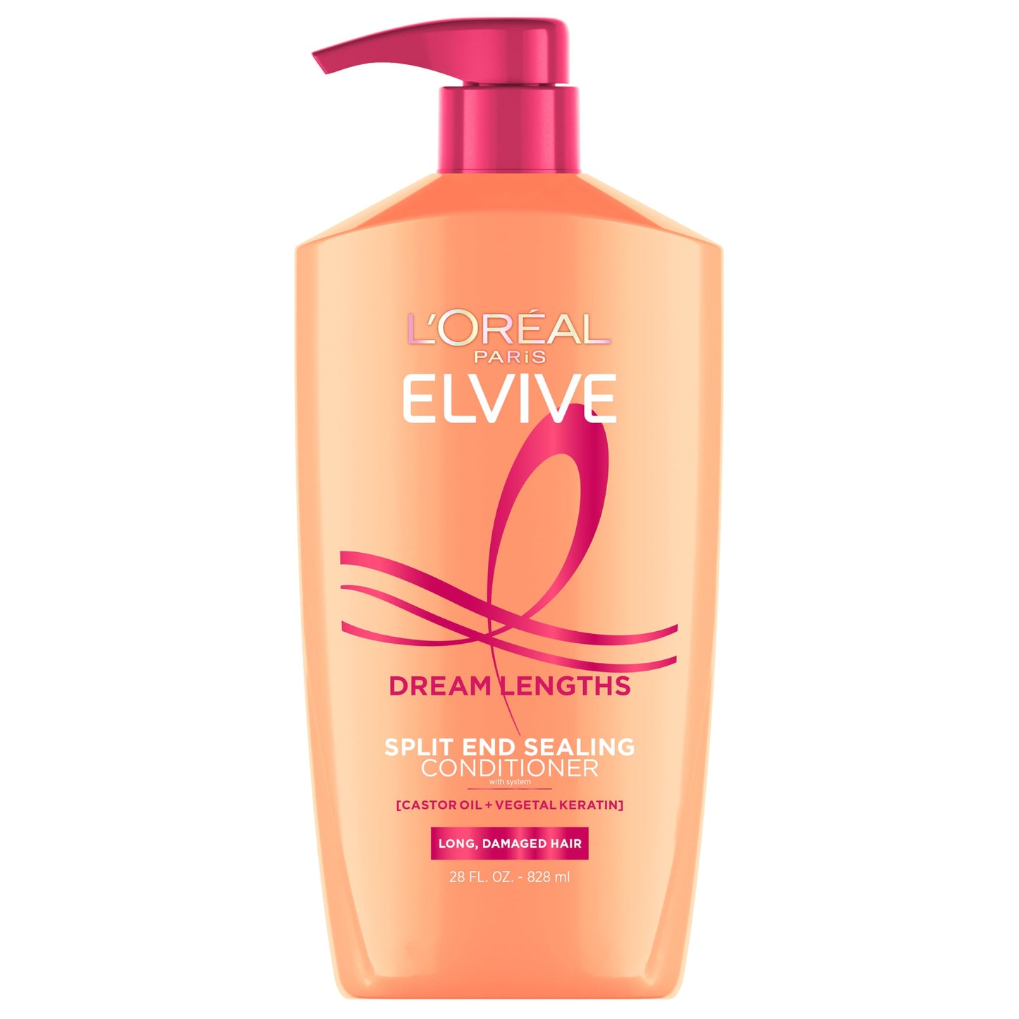 L'Oreal Paris Elvive Dream Lengths Super Detangling Conditioner With Fine Castor Oil and Vitamins B3 and B5 for Long, Damaged Hair, Instantly
