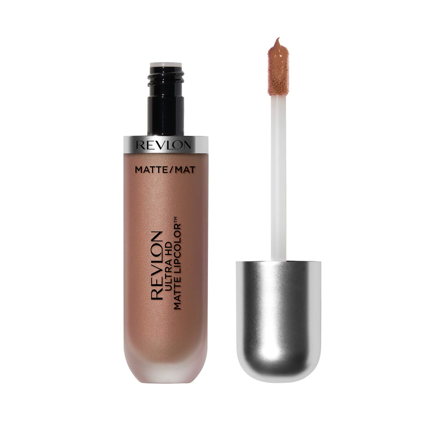 Revlon Ultra HD Matte Lipcolor, Velvety Lightweight Matte Liquid Lipstick in Nude / Brown, Seduction (630), 0.2 oz
