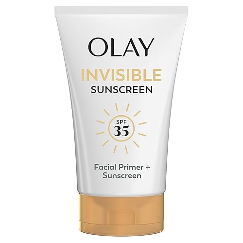 Olay Invisible Sunscreen, SPF 35, 100% Invisible Facial Sunscreen and Makeup Primer - Fragrance-Free, Weightless, No White Cast Broad Spectrum Sun