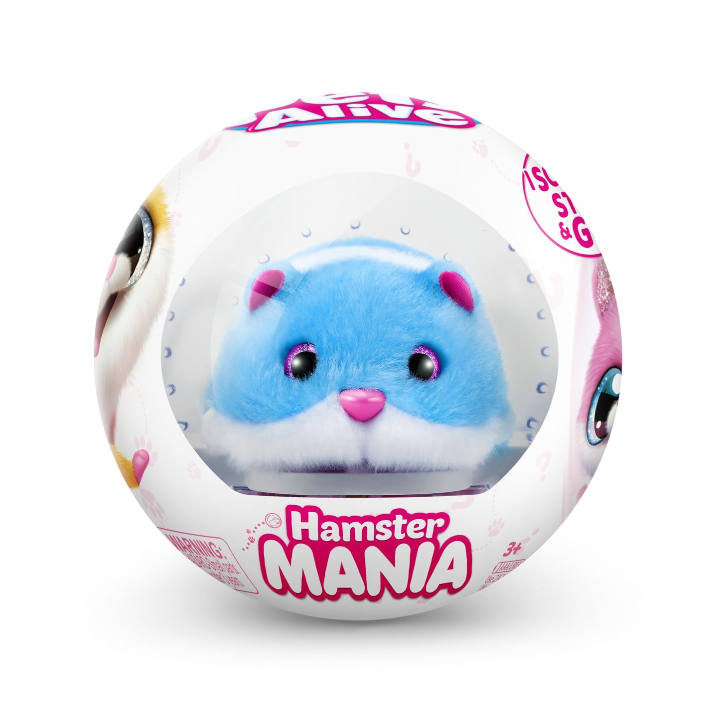 Pets Alive Hamstermania (Blue) by ZURU Hamster, Electronic Pet, 20+ Sounds Interactive, Hamster Ball Toy for Girls and Children
