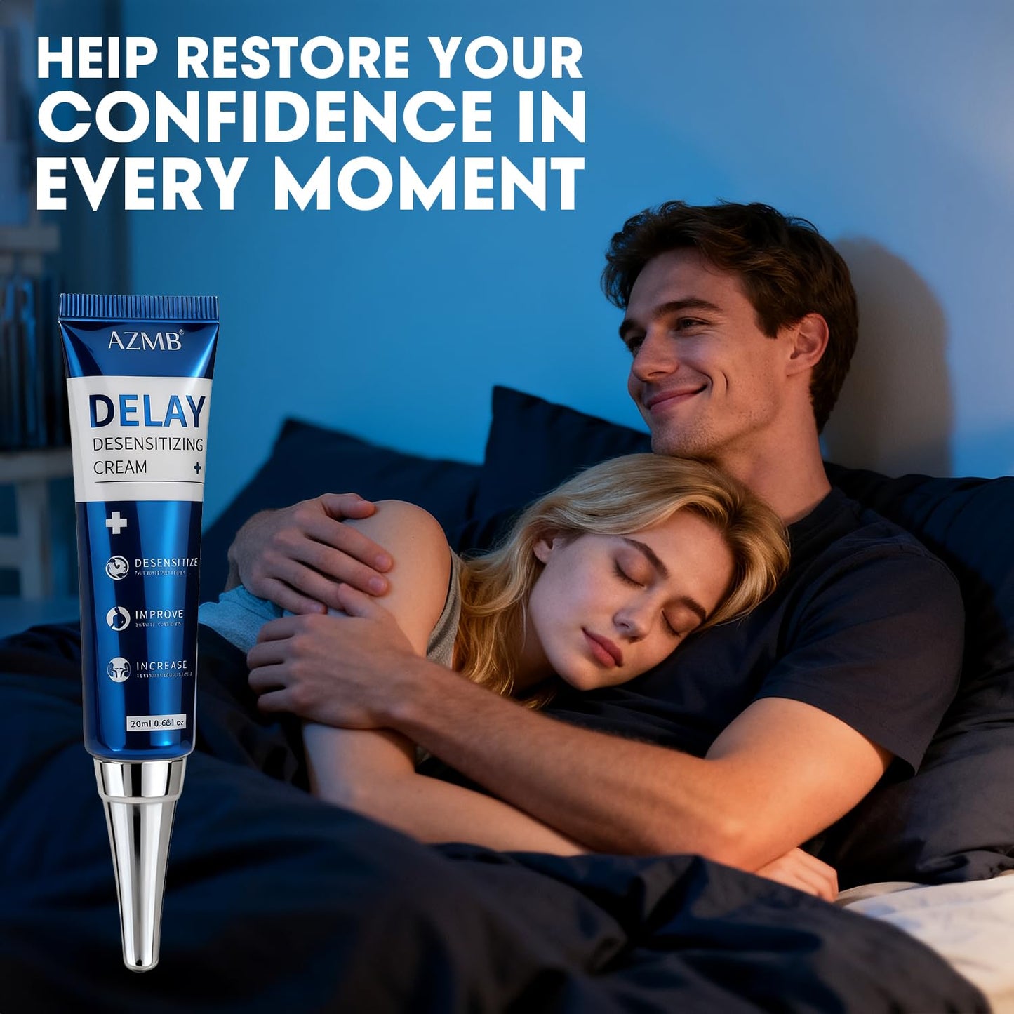 Delay Cream for Men,Increase Length & Girth Moisturizing & Numbing Climax Delay Control Desensitizer to Last Longer in Bed