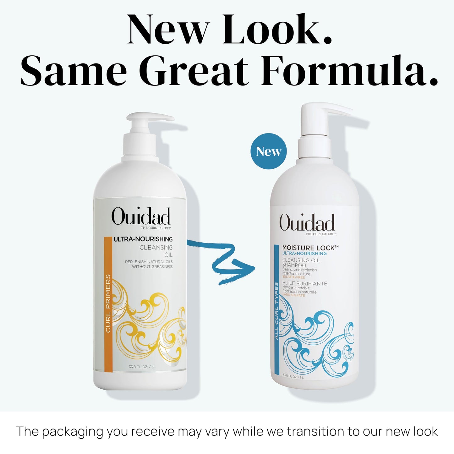 Ouidad Moisture Lock Ultra Nourishing Cleansing Oil Shampoo for Curly Hair - 33.8 fl oz, Rehydrates Dry, Damaged Curls, Color Safe Shampoo, For Women