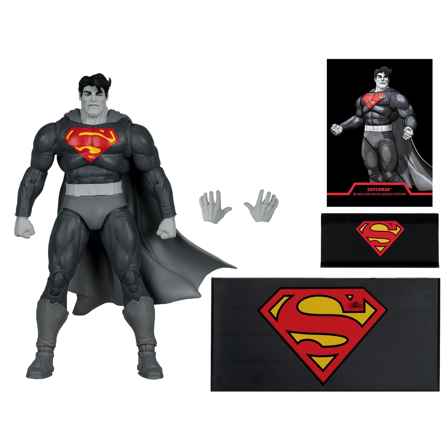 DC Multiverse Superman (The Dark Knight Returns) Black & White 7in Action Figure McFarlane Toys