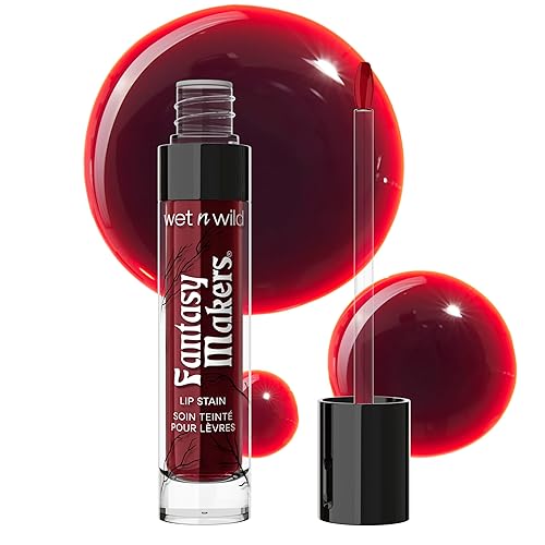 wet n wild Halloween Fantasy Makers Lip Stain, Long lasting Buildable Color, Weightless Formula, Cruelty-Free - Vampire's Bite