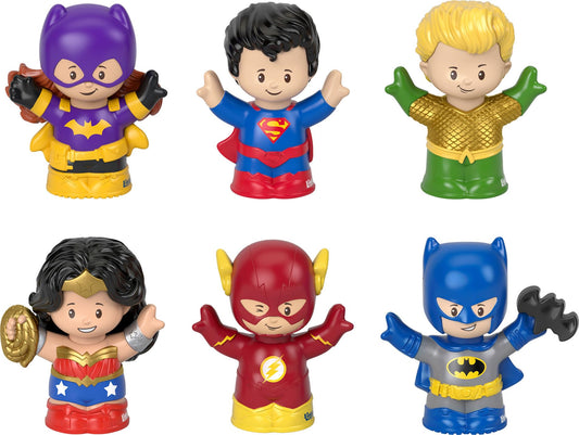 Fisher-Price Little People DC Super Friends – 6-Piece Crime-Fighting Figure Pack, Toddler Pretend Play Toys for Ages 18M+ (Amazon Exclusive)