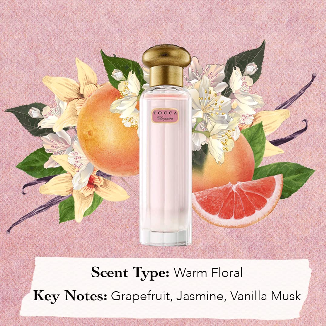 Tocca Cleopatra Women's Perfume, 0.68 oz (20 ml) - Warm Floral, Grapefruit, Jasmine, Vanilla Musk Fragrance