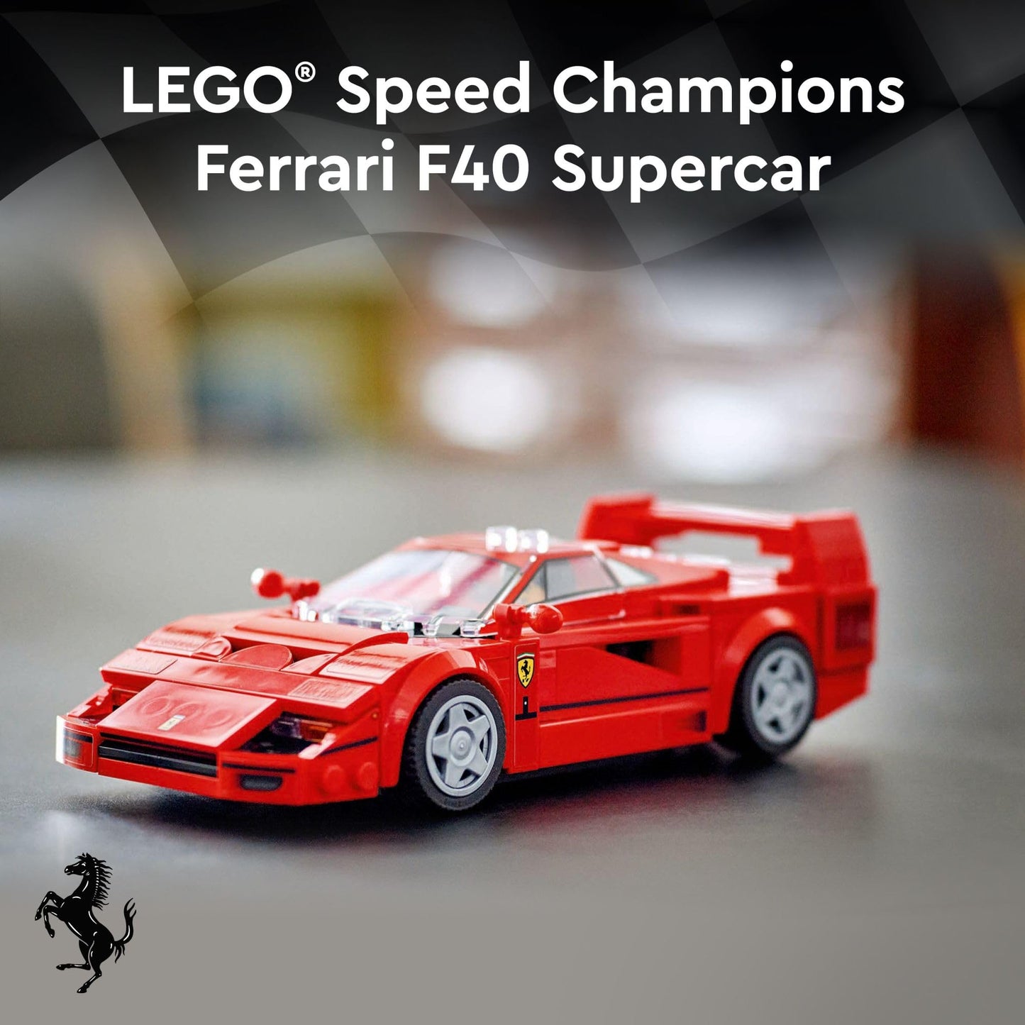 LEGO Speed Champions Ferrari F40 Supercar 76934, Toy Car Model Kit with Driver Minifigure, Collectible Ferrari Building Set for Kids Ages 9+