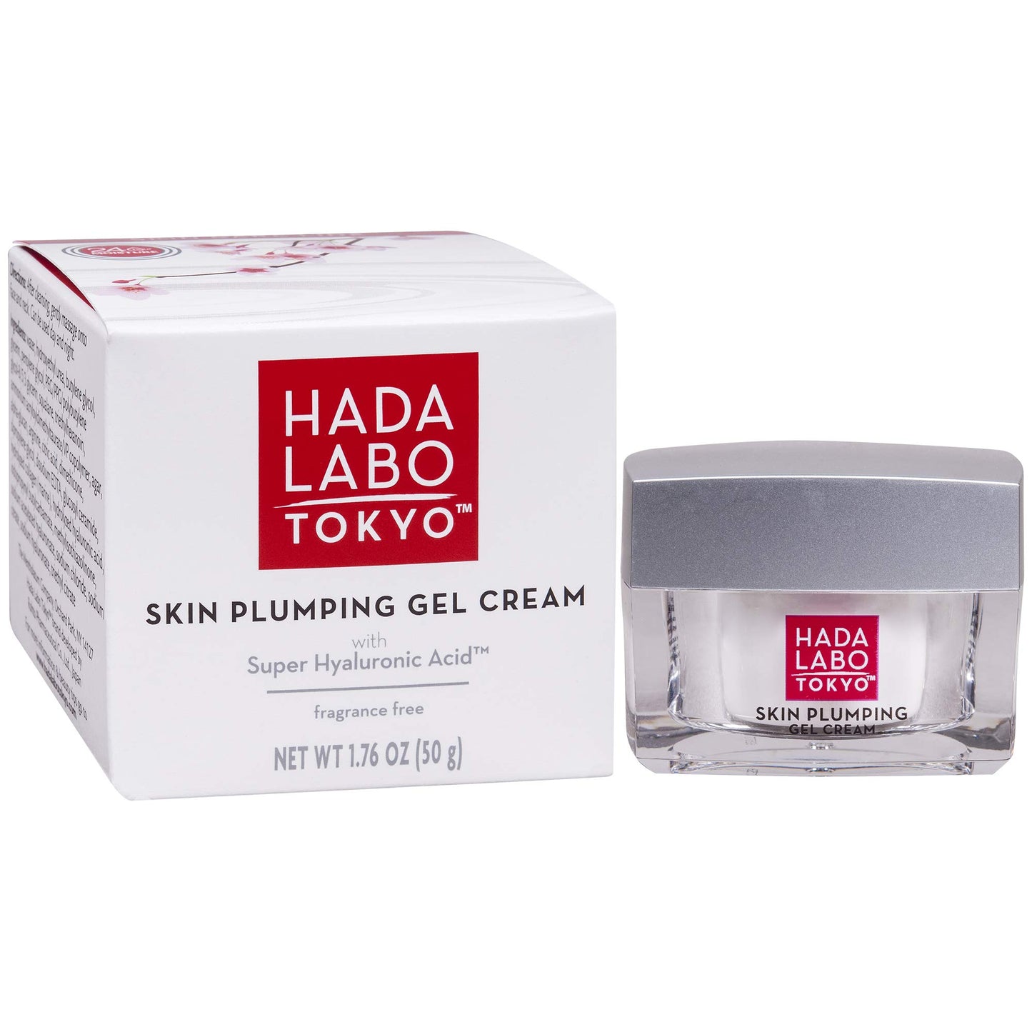 Hada Labo Tokyo Plumping Gel Cream, Facial Moisturizer, Clinically Proven to Provide 24-Hour Moisture in One Use, Super HyaluronicAcid, Ceramides