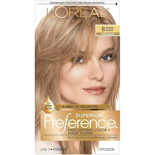 L'Oreal Superior Preference Hair Color 8 Medium Blonde (Pack of 3)