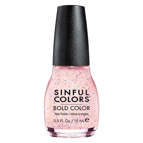 SinfulColors Bari Revlon 6407-99 .5 Oz Pink Glitter Professional Nail Polish