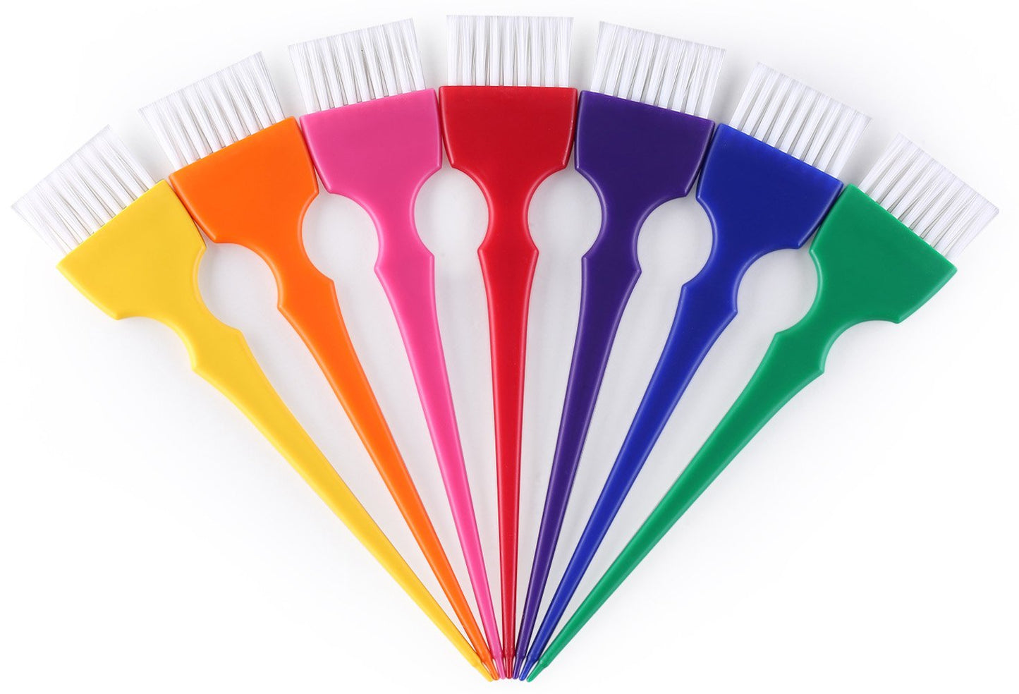 PERFEHAIR Hair Dye Brush Kit Coloring Tint Applicator Brushes Set-7 Rainbow Colors