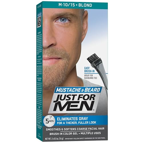 Just For Men Mustache And Beard Brush-In Color Gel, Blond