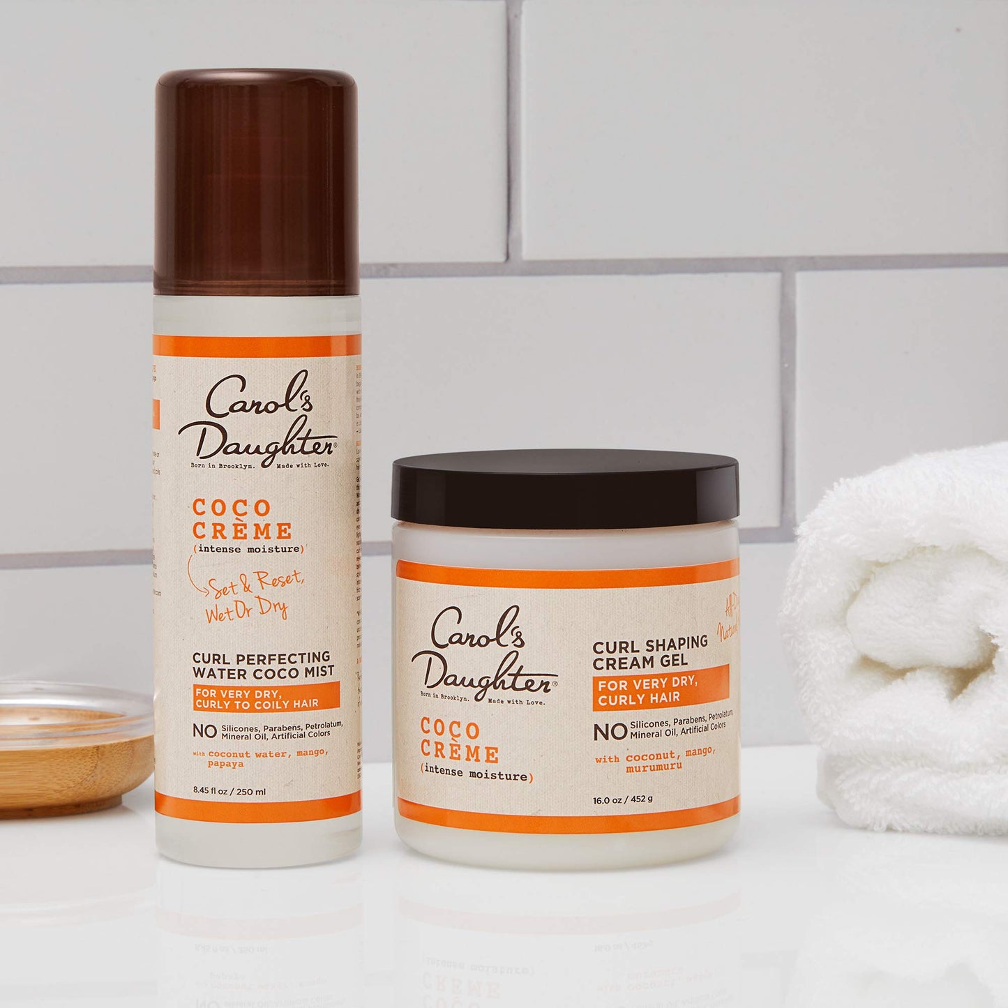 Carol's Daughter Coco Creme Curl Perfecting Water Mist 8.4oz – Coconut Water Curl Refresher & Activator, Silicone & Paraben Free, Very Dry Curly Hair