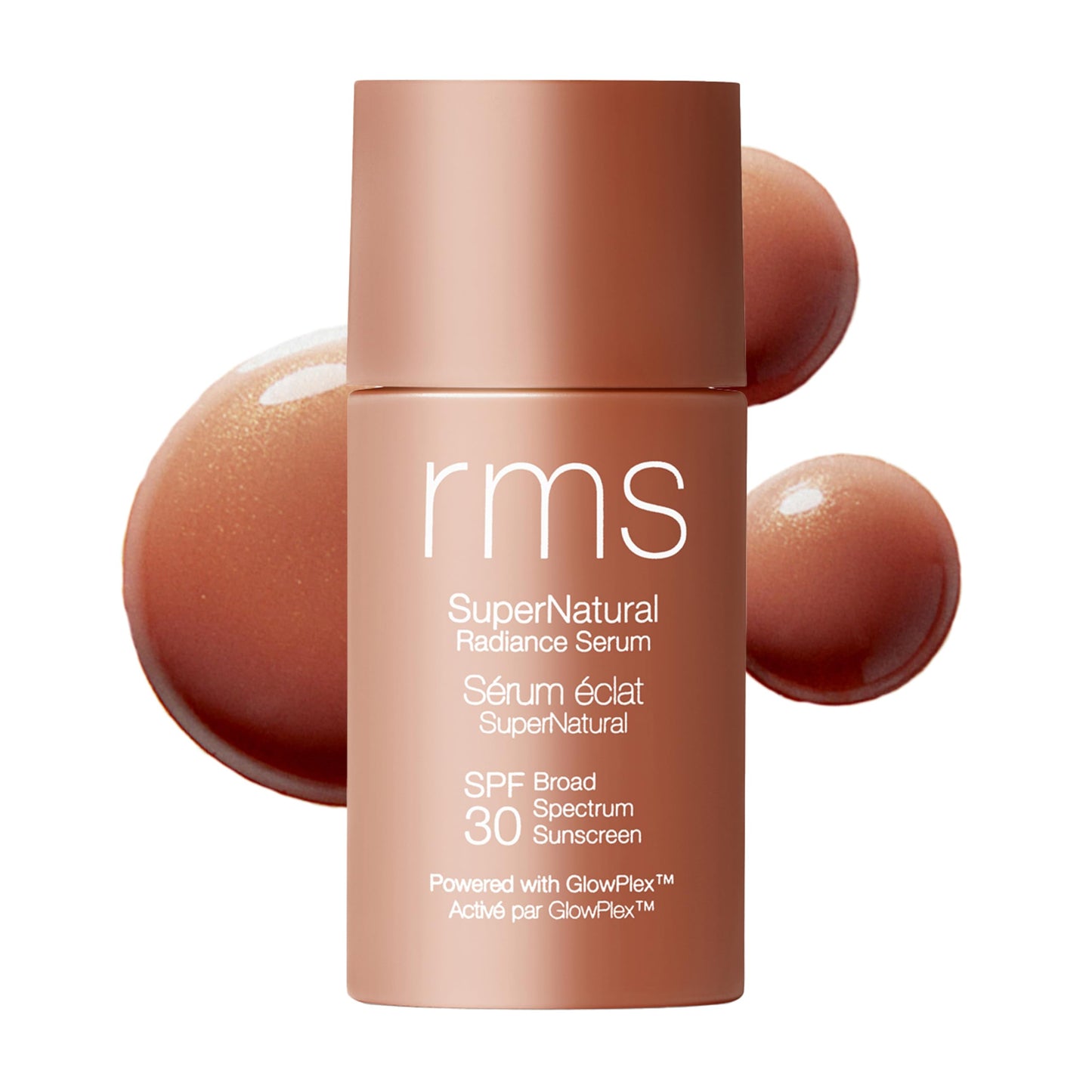 RMS Beauty SuperNatural Radiance Serum SPF 30 - Tinted Mineral Sunscreen & Niacinamide Glow Primer - Corrects Redness & Dullness - 1 oz