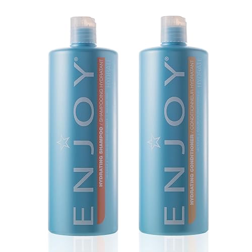 Enjoy Hydrating Shampoo and Conditioner Set - Sulfate-Free Daily Moisture for Soft, Shiny & Manageable Hair - Color Safe & Lightweight - 33.8 Fl Oz
