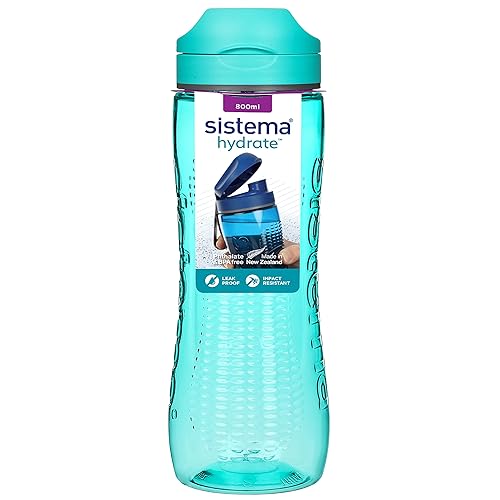 Sistema Tritan Active Sports Water Bottle | 800 ml | Leakproof Water Bottle | BPA-Free | Assorted Colours