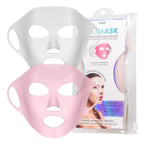 Lindo Silimask - Reusable Anti-Wrinkle Silicone Face Mask Holder for Sheet Masks, Moisturizing Facial Mask Cover, Prevent Evaporation, Beauty Face