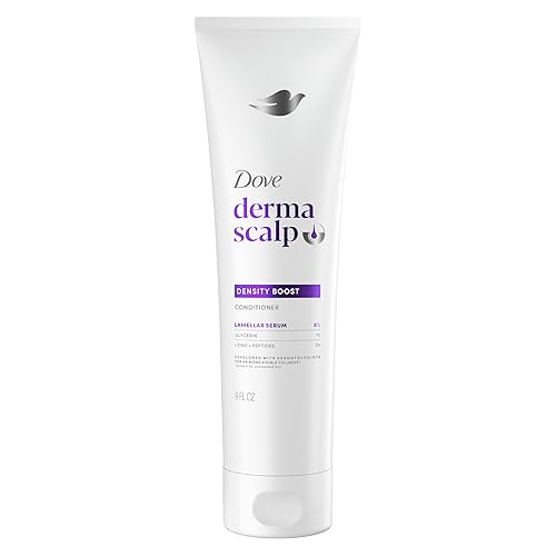 Dove Derma Scalp Density Boost Conditioner 1 ct With Lamellar Serum, Glycerin And Zinc + Peptides For Hair Loss And Breakage 9 oz