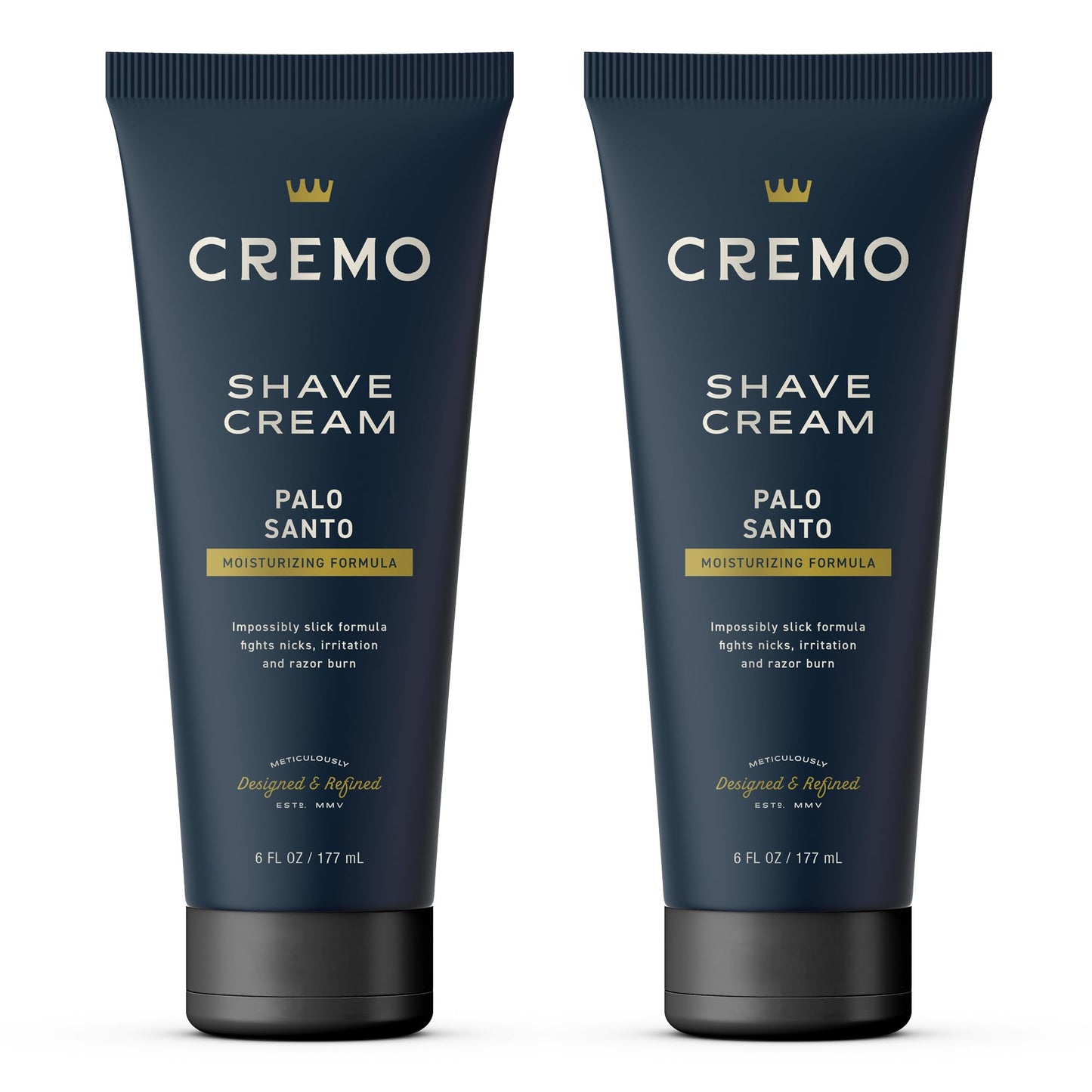 Cremo Palo Santo Shave Cream (2 Pack), Astonishingly Superior Ultra-Slick Shaving Cream for Men, Fights Nicks, Cuts And Razor Burn, 6 Fl Oz