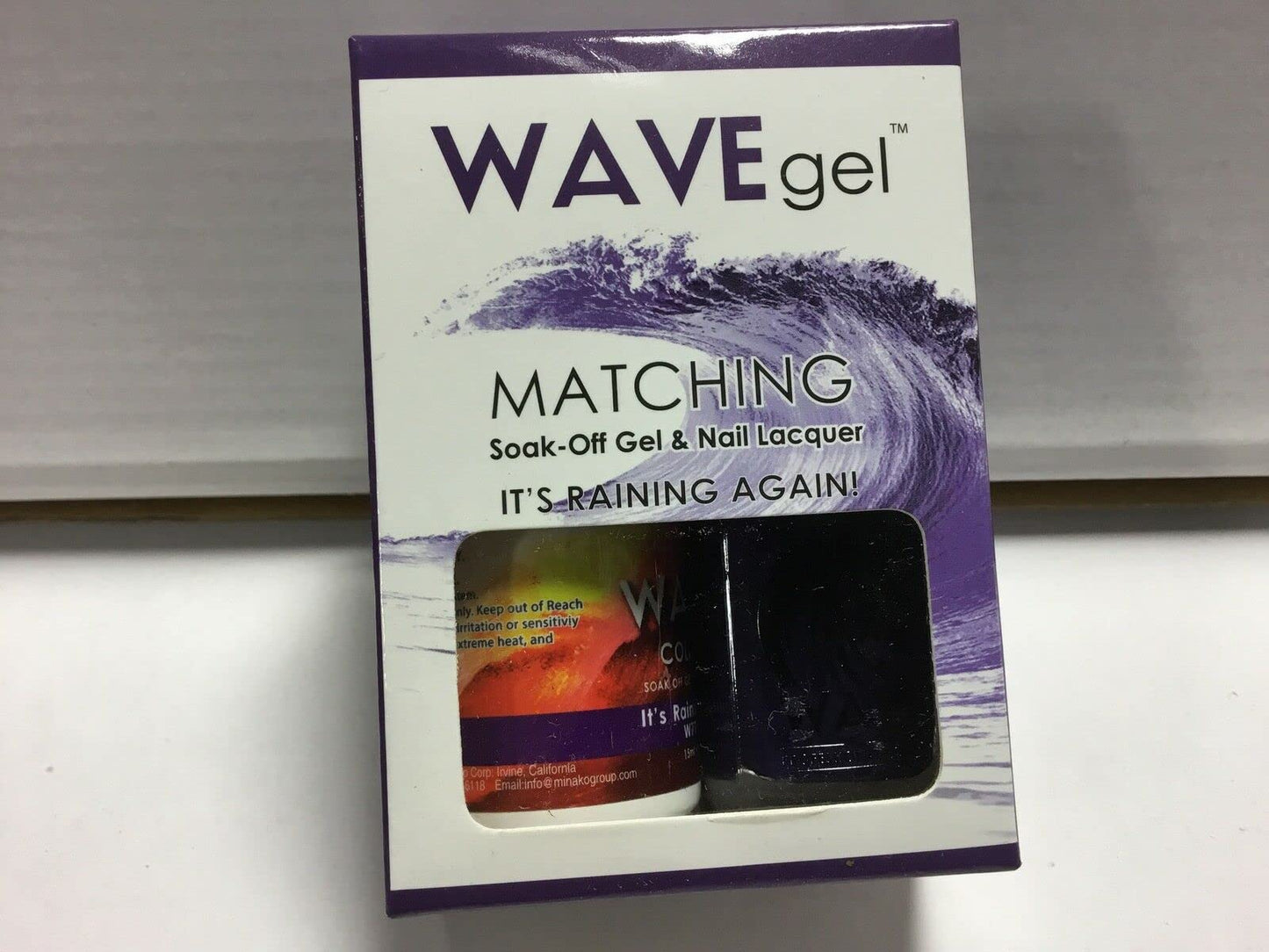 WAVEGEL Soak-0ff Gel & Nail Lacquer Matching Duo Set - It's Raining Again - W77115-77115 I 0.5 Oz Beauty & Personal Care WAVE gel