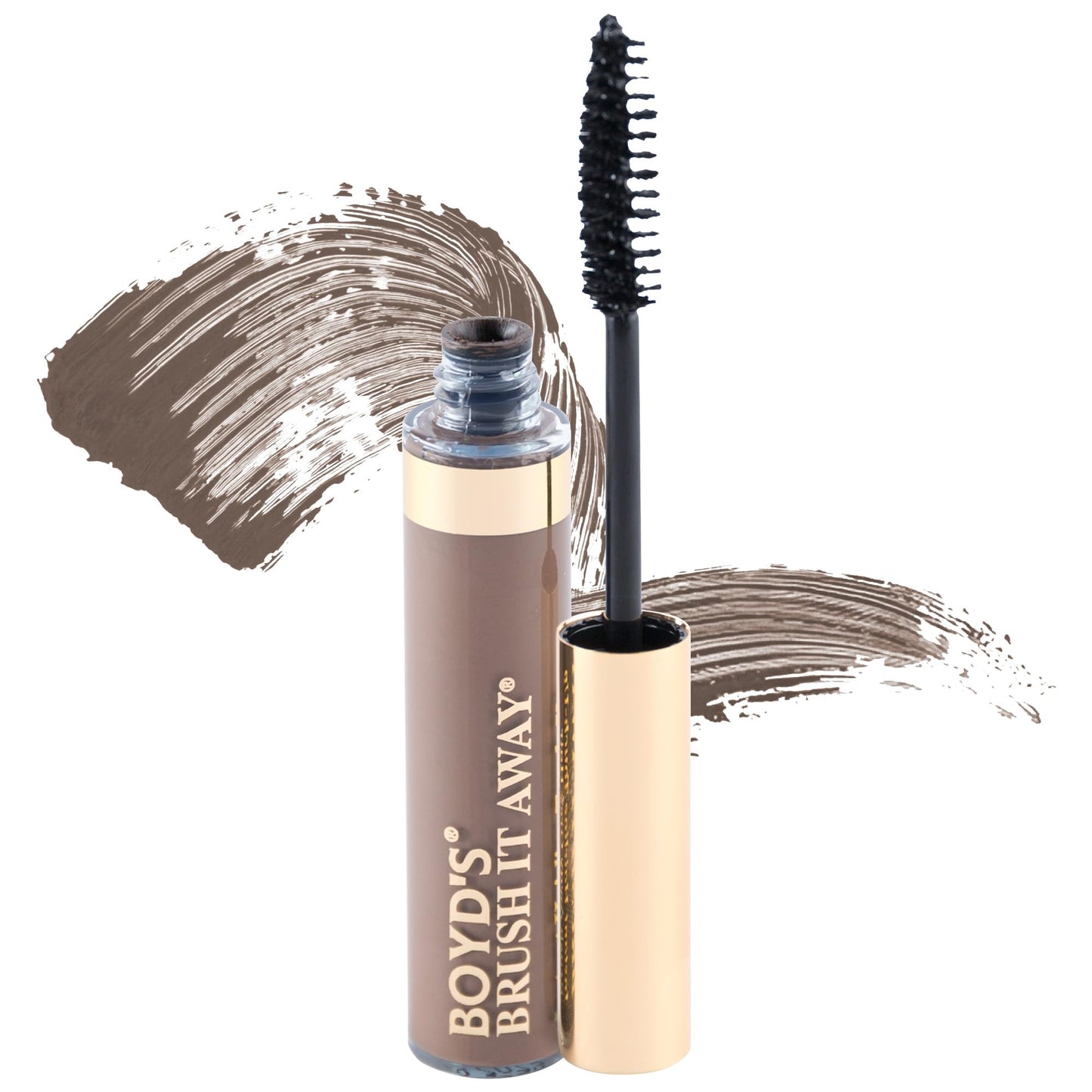 Boyd’s Brush It Away | Grey Hair Root Touch Up for Women & Men | Temporary Hair Color Mascara | Quick-Dry Water-Resistant Concealing Formula | Light