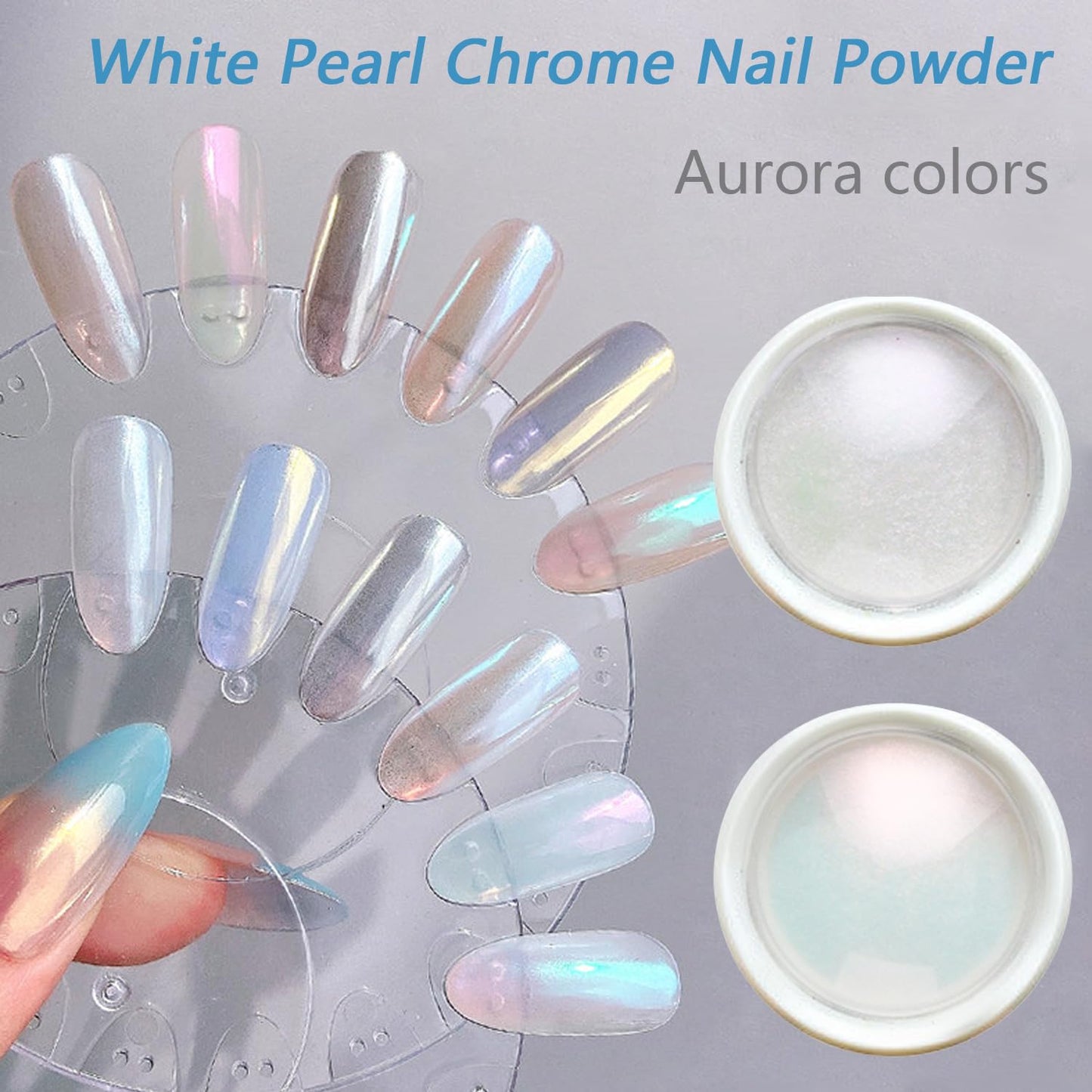 Holographic Mirror Gold White Pearl Chrome Nail Powder Kit Metallic Effect Dust UV Gel Red Silver Nail Chrome Pigment for Nails Set Art Decoration Beauty and Personal Care Vonrui