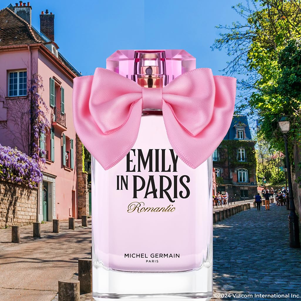 Michel Germain Emily in Paris Romantic Eau de Parfum Fragrance Spray, Citrus Woody Scent, Top Notes of Crisp Green Apple, Pink Grapefruit, Playful & Seductive Natural Oils Women's Perfume, 3.4 Fl Oz