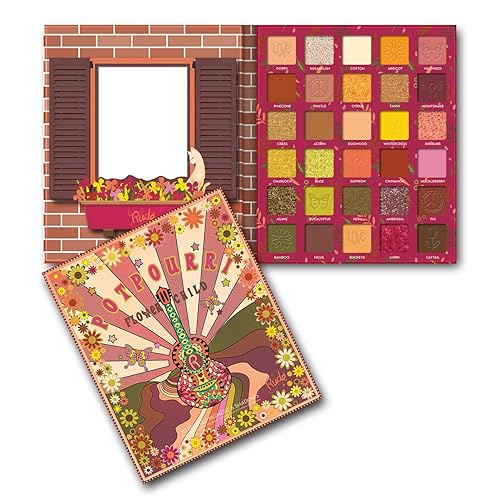 Rude Cosmetics Flower Child 30 Pressed Pigment and Shadows - Potpourri for Women - 1 oz Eye Shadow
