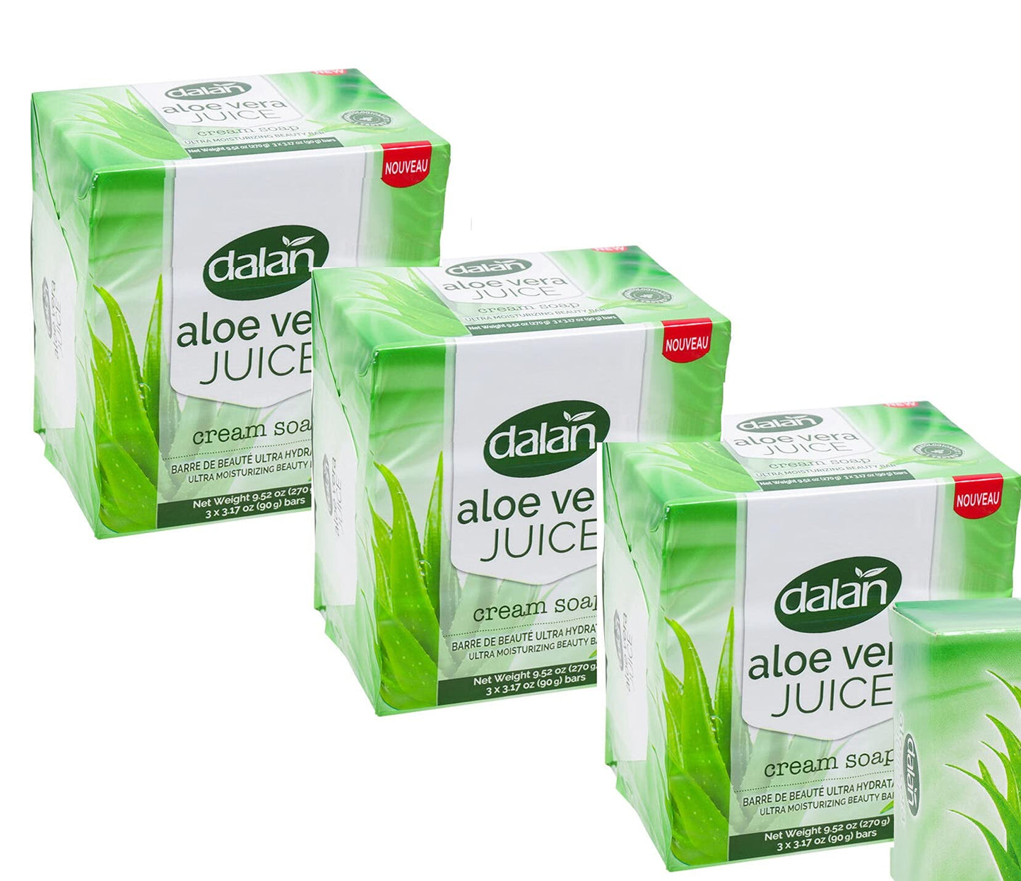Aloe Vera Cream Soap (3-pack) Dalan Beauty & Personal Care Dalan