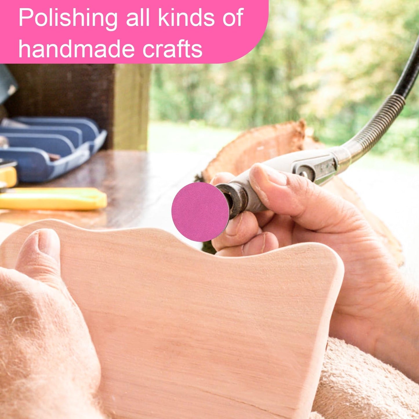 Rolybag Sanding Paper Discs and Metal Nail Drill Bit 25mm Pedicure Disc Replacement Sanding Discs Bits for Nail Drill Foot Files Electric Remover Dead