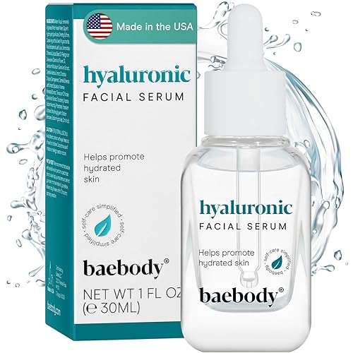 Baebody Critically Acclaimed Hyaluronic Acid Serum for Face - Anti Aging Hyaluronic Acid Face Serum with Vit E and Jojoba Oil - Plumping and Hydrating