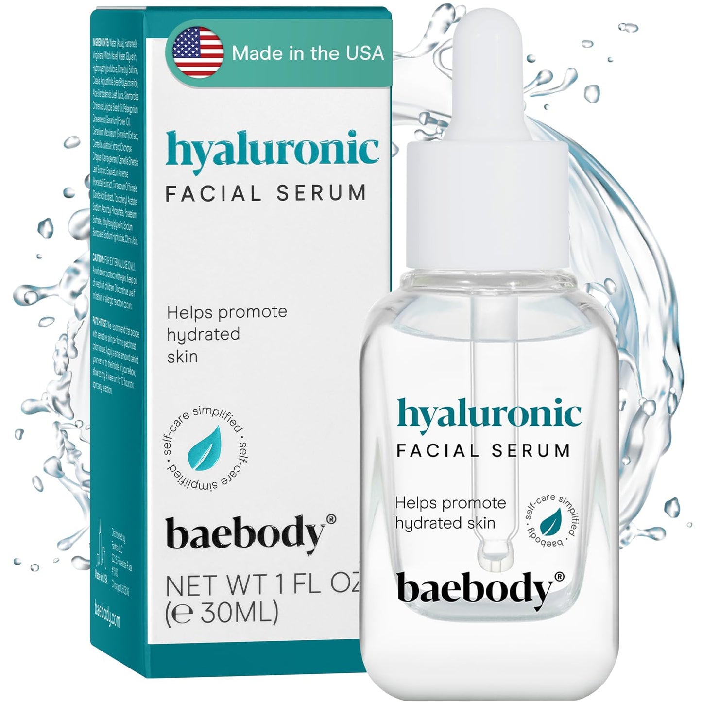 Baebody Critically Acclaimed Hyaluronic Acid Serum for Face - Anti Aging Hyaluronic Acid Face Serum with Vit E and Jojoba Oil - Plumping and Hydrating