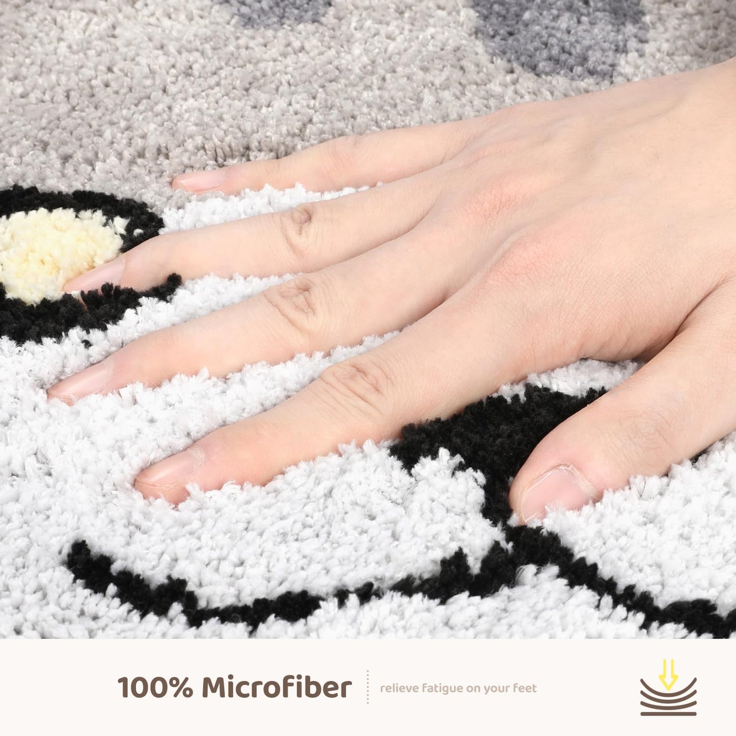 Molesun Cute Cat Bath Mat, Plush Microfiber Bathroom Rug Water Absorbent Bath Rug Non-Slip Soft Shower Rug Thick Shaggy Animal Floor Mats, Machine…