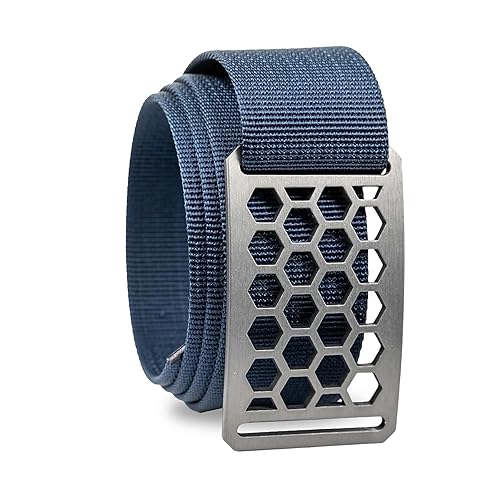 GRIP6 Honeycomb Belt: Durable Belts for Men & Women, Versatile Nylon Tactical Belt for Work, Golf, Casual & Outdoor Use