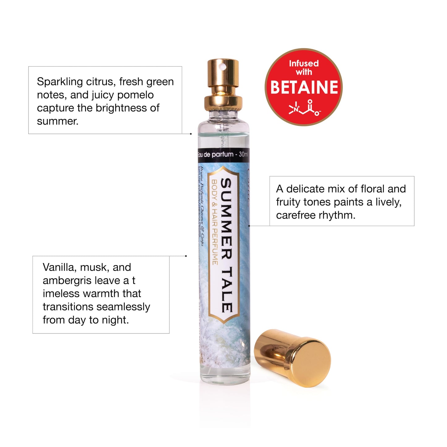 Esha Body & Hair Perfume Mist - Eau de Parfum for Women - Infused with Betaine - (SUMMER TALE) Beauty & Personal Care Esha